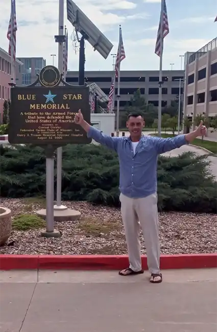 Veteran David Haave visits the VA Hospital Harry S Truman